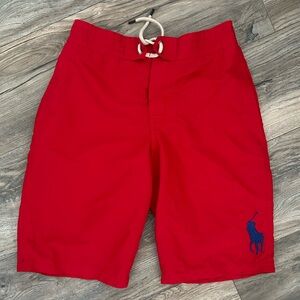 Polo Ralph Lauren big kids red swim trunks size large 14 16